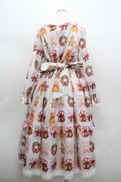 画像3: Chalmiere / クリスマス柄ワンピース M ピンク I-26-02-23-061-0-OP-TE-ZI