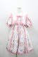 画像1: Chalmiere / ハッピードリームキティワンピース M 白×ピンク I-26-02-23-062-0-OP-TE-ZI (1)