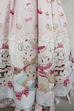 画像2: axes femme kawaii / ダイナーカフェジャンパースカート M ピンク I-26-02-23-064-AX-OP-TE-ZI