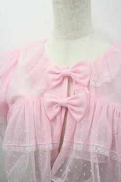 画像2: Chalmiere / チュールフリルボレロ M ピンク I-26-02-23-001-0-TO-TE-ZI