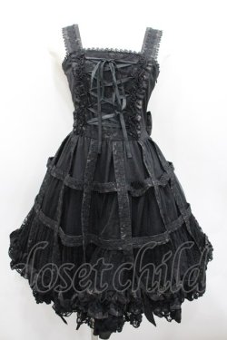 画像1: STEAM / 鳥籠ジャンパースカート  黒 I-26-02-23-066-HN-OP-SA-ZI