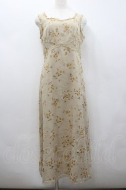 画像1: INGEBORG / フラワーシフォンプリントノースリーブワンピース  アイボリー I-26-02-23-070-LO-OP-SA-ZI