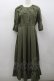 画像1: Amavel / Classy Ladyフリルロングワンピース  カーキ I-26-02-23-075-CA-OP-SA-ZI (1)