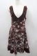 画像1: axes femme / 総バラ柄Backリボンワンピース  ボルドー I-26-02-23-077-AX-OP-SA-ZI (1)