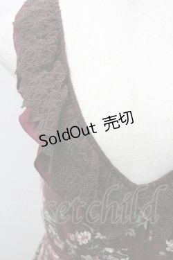 画像2: axes femme / 総バラ柄Backリボンワンピース  ボルドー I-26-02-23-077-AX-OP-SA-ZI