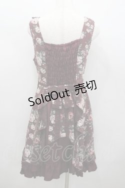 画像3: axes femme / 総バラ柄Backリボンワンピース  ボルドー I-26-02-23-077-AX-OP-SA-ZI