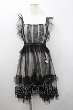 画像1: virally / TT*HOSレースエプロン S 黒 I-26-02-23-080-PU-OP-SA-ZI