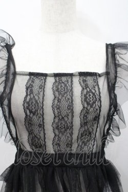 画像2: virally / TT*HOSレースエプロン S 黒 I-26-02-23-080-PU-OP-SA-ZI