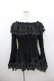 画像1: ATELIER PIERROT / Shirring princess sleeve blouse  黒 I-26-02-23-009-EL-BL-SA-ZI (1)