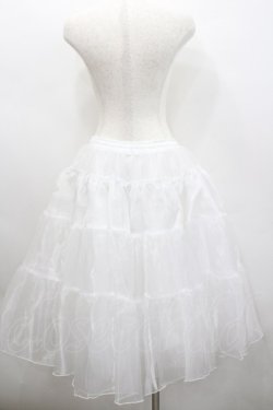 画像3: axes femme kawaii / ミディオーガンジーパニエ  白 I-26-02-23-084-AX-SK-SA-ZI