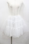 axes femme kawaii / ボリュームオーガンジーパニエ  白 I-26-02-23-085-AX-SK-SA-ZI
