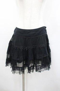 画像1: LOLITA / チュール重ねスカート M 黒 I-26-02-23-094-LO-SK-TE-ZI
