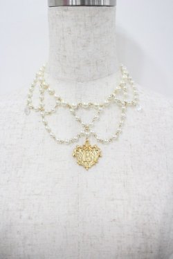 画像1: BABY,THE STARS SHINE BRIGHT / Fantasy Flower Princessパールネックレス  白Ｘゴールド I-26-02-23-103-BA-AC-SA-ZI