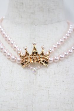 画像1: BABY,THE STARS SHINE BRIGHT / ローズリボンティアラネックレス  ゴールド×ピンク I-26-02-23-104-BA-AC-TE-ZI