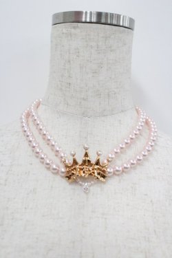 画像2: BABY,THE STARS SHINE BRIGHT / ローズリボンティアラネックレス  ゴールド×ピンク I-26-02-23-104-BA-AC-TE-ZI