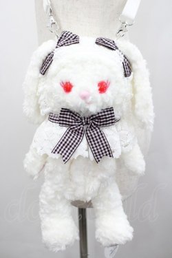 画像1: BABY,THE STARS SHINE BRIGHT / うさくみゃちゃんポシェット  白Ｘ黒ピンクチェック I-26-02-23-106-BA-BG-SA-ZI