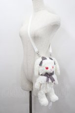 画像2: BABY,THE STARS SHINE BRIGHT / うさくみゃちゃんポシェット  白Ｘ黒ピンクチェック I-26-02-23-106-BA-BG-SA-ZI (2)