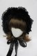 画像1: metamorphose / レースリボンボンネット  黒 I-26-02-23-109-ME-AC-SA-ZI (1)