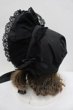 画像2: metamorphose / レースリボンボンネット  黒 I-26-02-23-109-ME-AC-SA-ZI