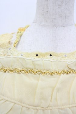 画像2: axes femme / 裾プリーツガーデンホルタータンクトップ  イエロー I-26-02-23-018-AX-TO-SA-ZI