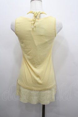画像3: axes femme / 裾プリーツガーデンホルタータンクトップ  イエロー I-26-02-23-018-AX-TO-SA-ZI