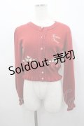 axes femme kawaii / いちごニットカーディガン M 赤 I-26-02-23-021-AX-TO-SA-ZI