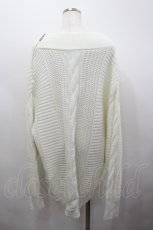 画像2: CIVARIZE / 肩ZIPニットトップス  白Ｘシルバー I-26-02-23-023-GO-TO-SA-ZT397 (2)