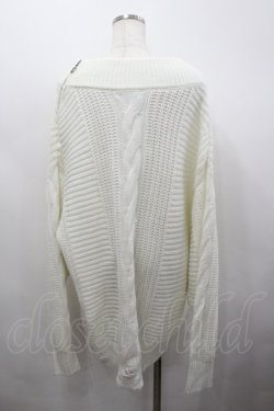 画像2: CIVARIZE / 肩ZIPニットトップス  白Ｘシルバー I-26-02-23-023-GO-TO-SA-ZI