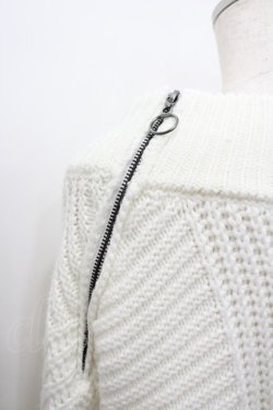 画像3: CIVARIZE / 肩ZIPニットトップス  白Ｘシルバー I-26-02-23-023-GO-TO-SA-ZI