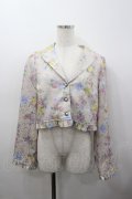 axes femme kawaii / クラシックブーケ柄ジャケット M ベージュ I-26-02-23-025-AX-JA-TE-ZI