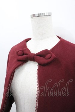 画像2: Kurumi Collaboration / TT*KRMメルトンケープ M 濃赤 I-26-02-23-027-GO-TO-TE-ZI