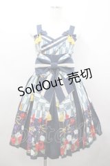 metamorphose / ハイカラ小町タックジャンパースカート  紺 I-26-02-23-032-ME-OP-SA-ZI