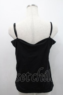 画像2: axes femme / Vレースキャミソール  黒Ｘパープル I-26-02-25-003-AX-TO-SA-ZI