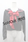 NieR Clothing / 総柄セーラートップス  黒ｘ赤 I-26-02-25-030-PU-TO-SA-ZI