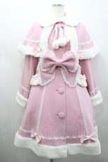 画像1: BABY,THE STARS SHINE BRIGHT / リボンミルキーコート  ピンクＸ白 I-26-02-25-035-BA-CO-SA-ZTC013 (1)