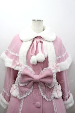 画像2: BABY,THE STARS SHINE BRIGHT / リボンミルキーコート  ピンクＸ白 I-26-02-25-035-BA-CO-SA-ZI