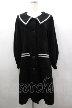 画像1: axes femme POETIQUE / セーラーデザインコート  黒 I-26-02-25-038-AX-CO-SA-ZI