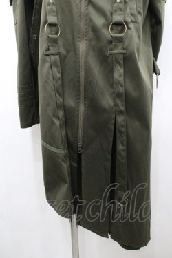 画像3: Ozz conte / フードベルトロングジャケット  カーキ I-26-02-25-042-OO-JA-SA-ZI