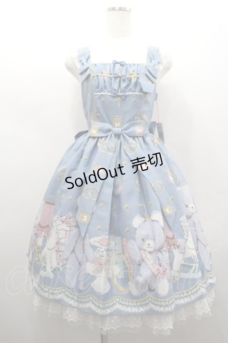画像1: Angelic Pretty / Charlotte's Bearジャンパースカート  サックス I-26-02-25-045-AP-OP-SA-ZI (1)
