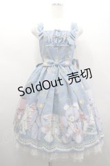 Angelic Pretty / Charlotte's Bearジャンパースカート  サックス I-26-02-25-045-AP-OP-SA-ZI