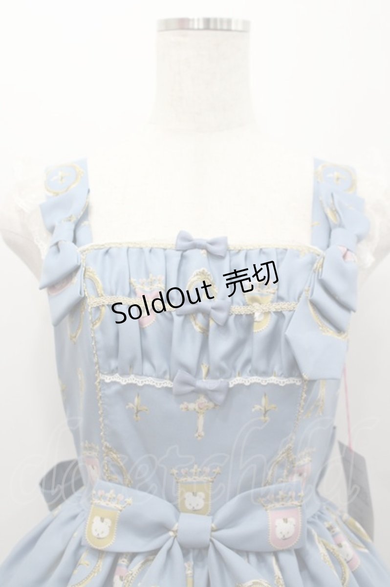 画像2: Angelic Pretty / Charlotte's Bearジャンパースカート  サックス I-26-02-25-045-AP-OP-SA-ZI (2)