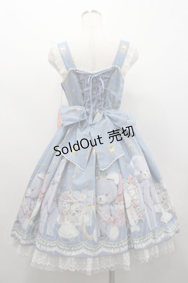 画像4: Angelic Pretty / Charlotte's Bearジャンパースカート  サックス I-26-02-25-045-AP-OP-SA-ZI (4)