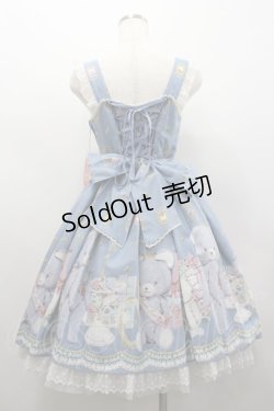 画像4: Angelic Pretty / Charlotte's Bearジャンパースカート  サックス I-26-02-25-045-AP-OP-SA-ZI