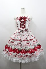 BABY,THE STARS SHINE BRIGHT / Juicy Strawberry MemoryジャンパースカートI  白 I-26-02-25-048-BA-OP-SA-ZI