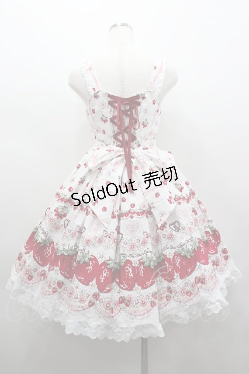 画像4: BABY,THE STARS SHINE BRIGHT / Juicy Strawberry MemoryジャンパースカートI  白 I-26-02-25-048-BA-OP-SA-ZI (4)