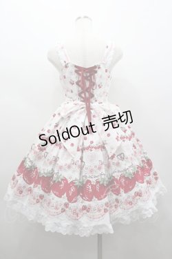画像4: BABY,THE STARS SHINE BRIGHT / Juicy Strawberry MemoryジャンパースカートI  白 I-26-02-25-048-BA-OP-SA-ZI