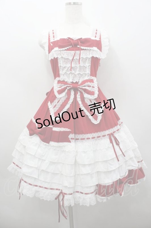 画像1: BABY,THE STARS SHINE BRIGHT / Amandineジャンパースカート  エンジ I-26-02-25-049-BA-OP-SA-ZI (1)