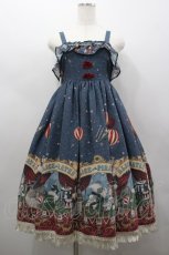 画像1: ALICE and the PIRATES / Marionette Chris柄ジャンパースカートII  ネイビー I-26-02-25-050-PA-OP-SA-ZI (1)