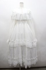 Hoshibako Works / アンジェリカ　ヨークレースワンピース  白 I-26-02-25-053-LO-OP-SA-ZI