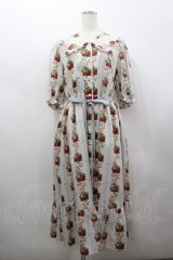 Melody BasKet / Strawberry Roseフロントボタンワンピース L アイボリー I-26-02-25-056-LO-OP-SA-ZI